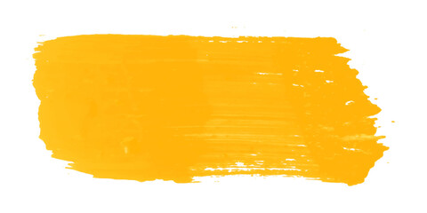 Yellow paint stroke abstract watercolor oil paint colour brush splash stain texture isolated on transparent background acrylic banner creative design graphic component blob grunge liquid