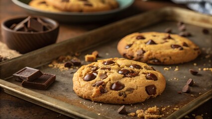 Chocolate chip cookie classic american dessert