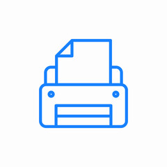 office printer icon sign vector