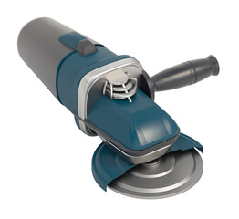 Angle grinder isolated on transparent background. 3D illustration