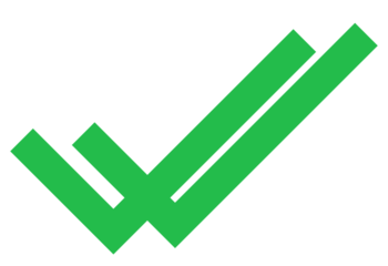 Green double line tick icon, PNG with transparent background, modern stylized check mark for approval, success indication, or task validation in digital UI
