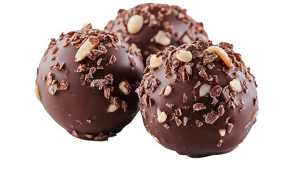 Chocolate Truffles with Nuts Sweet Dessert Treats
