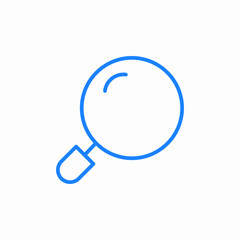 outlined magnifying glass icon sign vector