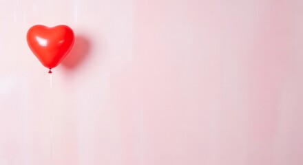 Heart balloon on pink background perfect for valentines day event banner announcement with