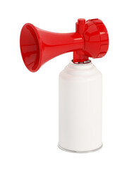 Air horn can isolated on transparent background. 3D illustration
