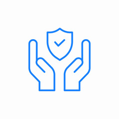 ensuring protection guarantees safety and reliability icon sign vector
