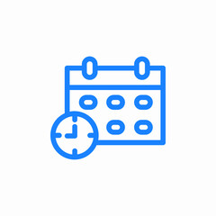 scheduled event time reminder icon sign vector