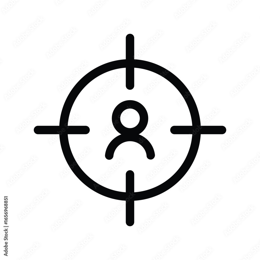 Poster head hunting outline icon vector design good for web or mobile app