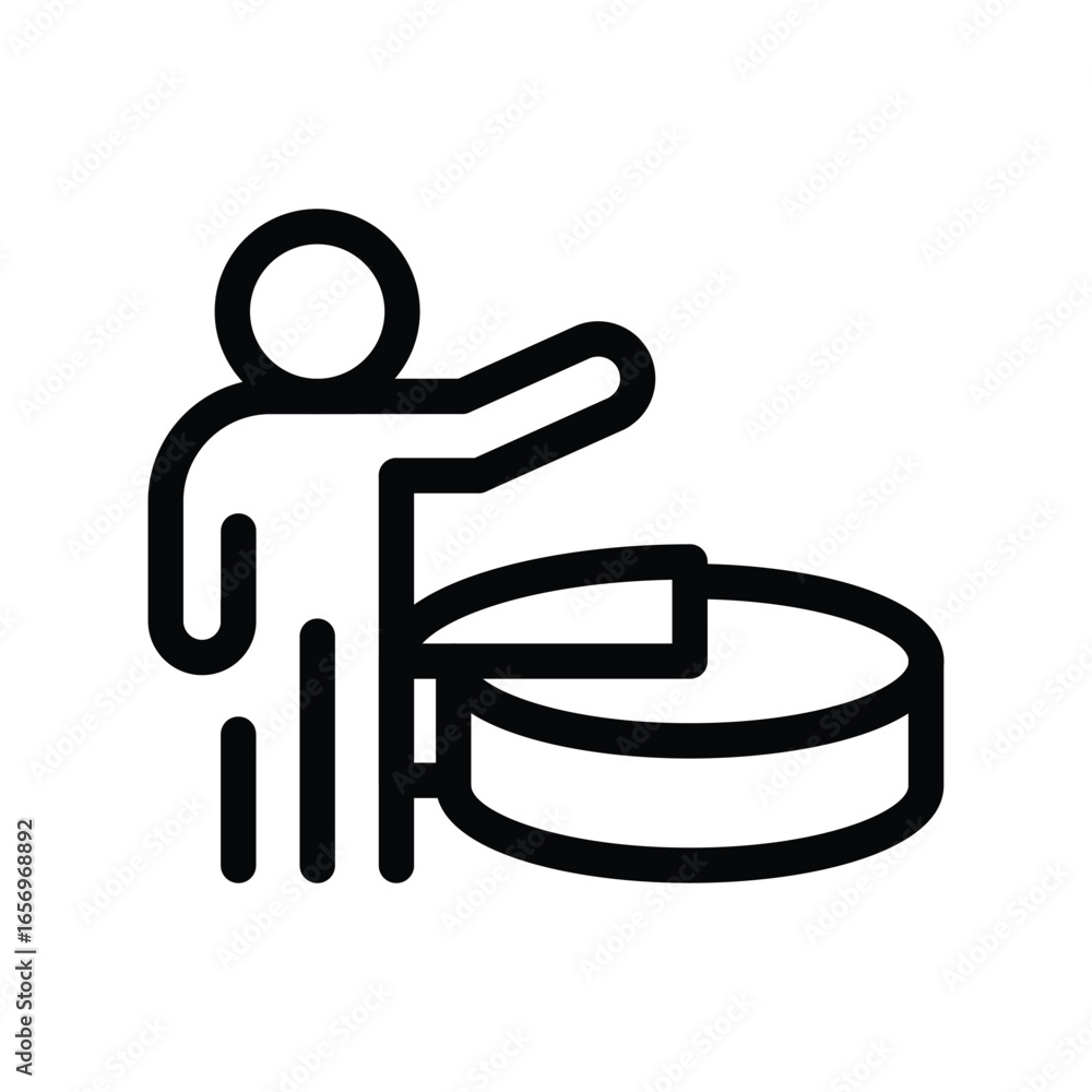 Poster personal portfolio outline icon vector design good for web or mobile app