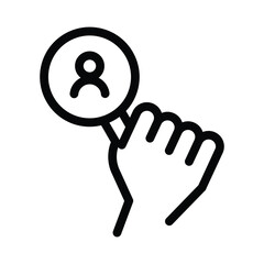 head hunting outline icon vector design good for web or mobile app