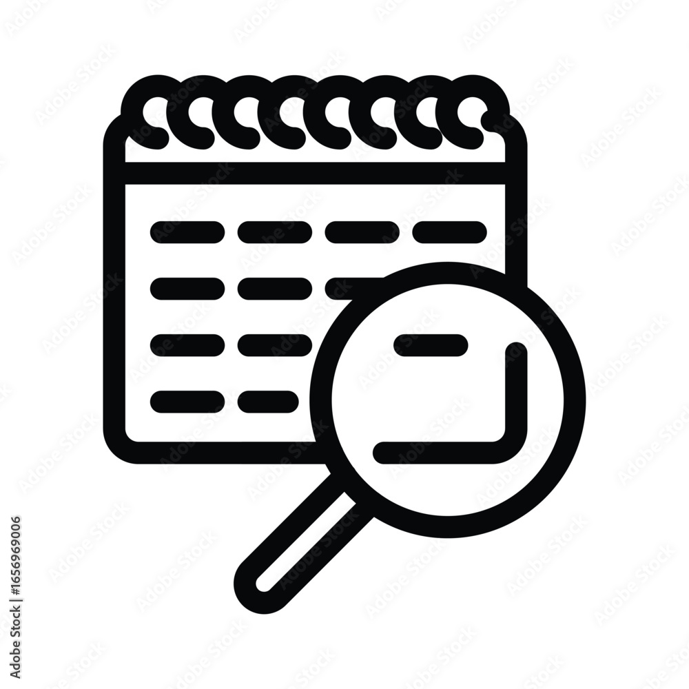 Poster loop and calendar outline icon vector design good for web or mobile app