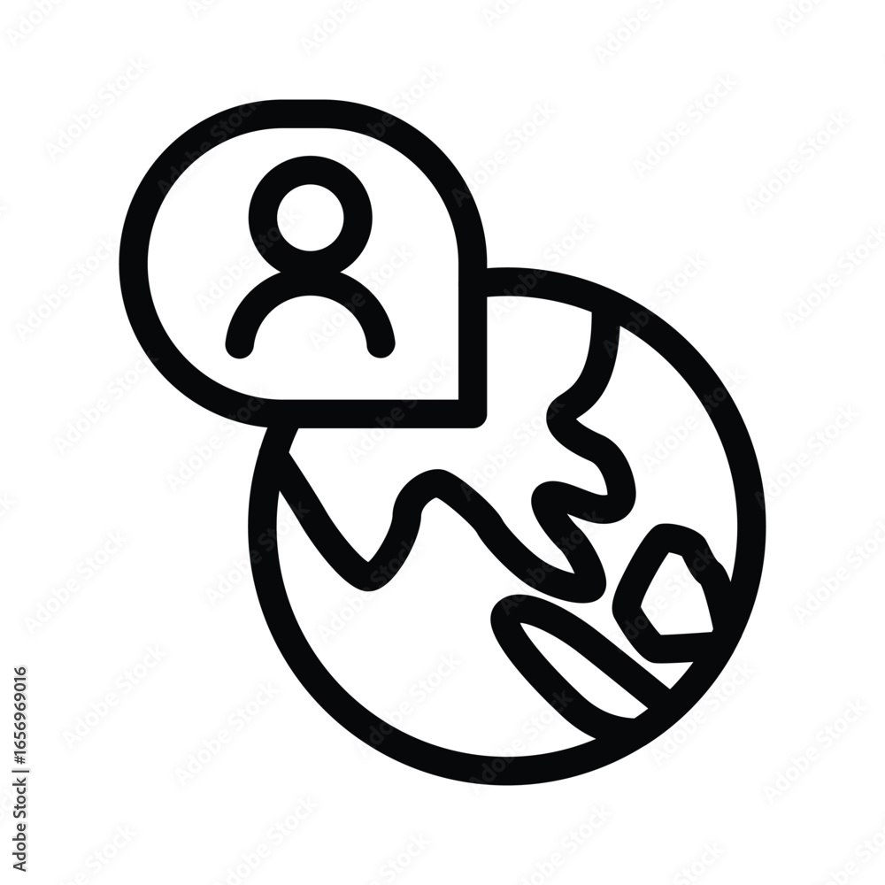 Aufkleber residence outline icon vector design good for web or mobile app