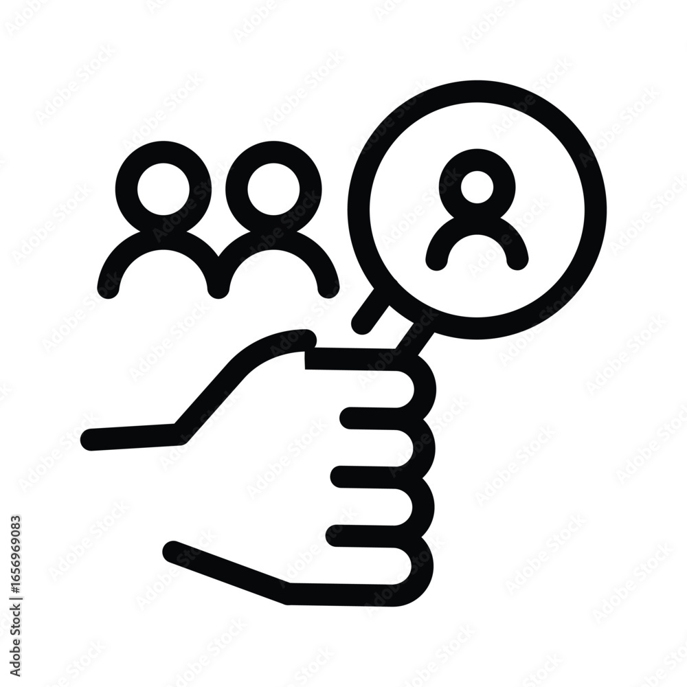Aufkleber head hunting outline icon vector design good for web or mobile app