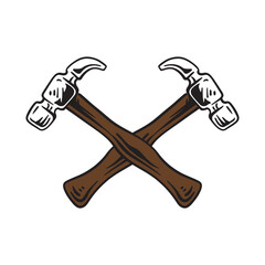 crossed hammer vector design