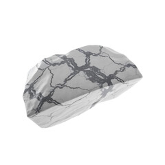 Photo of irregularly shaped rock marble isolated on transparent background