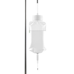Photo of IV bag hanging isolated on transparent background