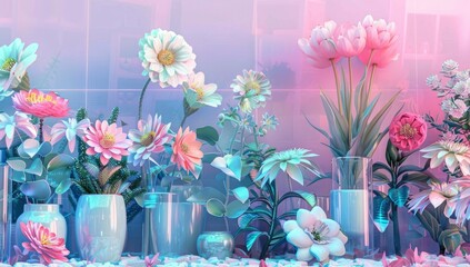 Neo Bloom A Cyberpunk Floral Oasis