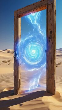 Magisches Portal in anderer Dimension &ndash; T&uuml;r in der W&uuml;ste