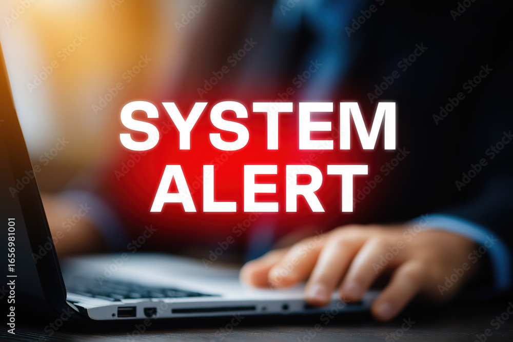 Poster System alert notification during a work session in an office environment