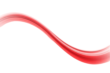 A red wavy line on a White background creating an abstract design with light and shadow effects artfully done on transparent background