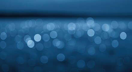 Serene Blue Bokeh: Abstract Water Reflections, Soft Light, Tranquil Mood