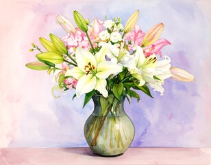 Floral bouquet in vase