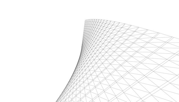 abstract architecture vector 3d rendering - Powered by Adobe