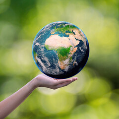 globe in hand