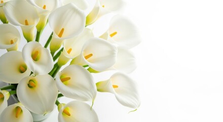 Fototapeta premium Elegant White Calla Lilies Arrangement for Special Occasions