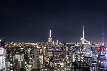 Night view of NYC skyline