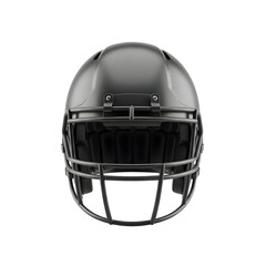 Fototapeta premium A modern football helmet featuring a sleek, generic design with a matte finish, fully visible and perfectly isolated on a transparent background.