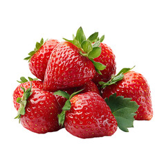 Pile of ripe red strawberries bursting with flavor The juicy berries are fresh and ready to eat a summer's delight