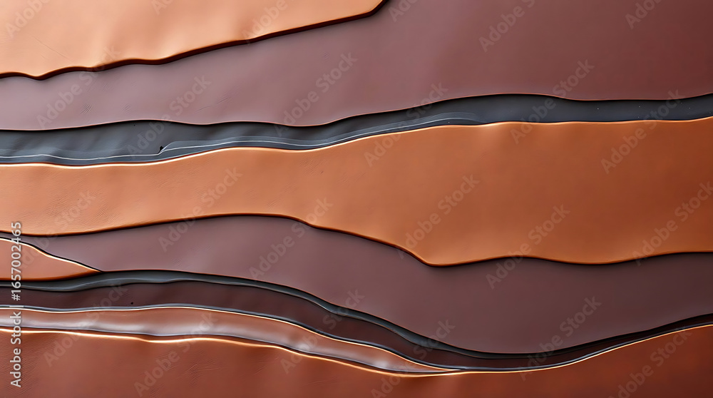 Aufkleber an abstract background with a brown and copper texture, featuring layers and patterns with a modern 
