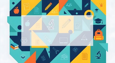 Education and Learning Icons Background