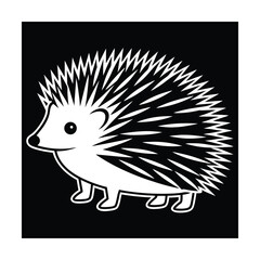 Hedgehog with sharp spines animal wildlife