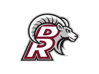 Ram Head, Fierce Stare Mascot Front View