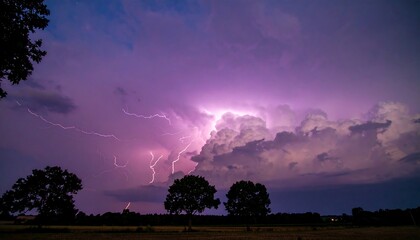 Dramatic twilight storm