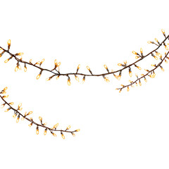 Christmas String Light Festive Decoration Illustration