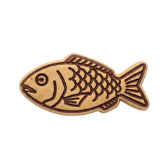 Crunchy fish-shaped cat treat or biscuit

