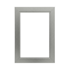 Fototapeta premium Empty silver picture frame for a mockup