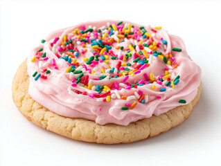 birthday cake crumbl cookie isolated on white background