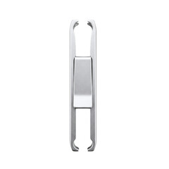 Modern silver metal utility or pocket clip