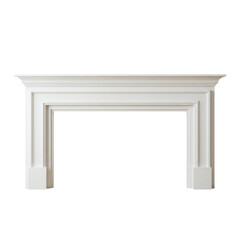 Classic white fireplace mantel for interior design

