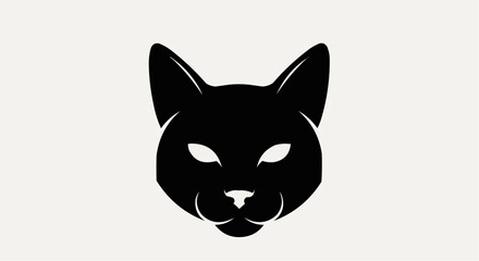 Obraz premium black cat head