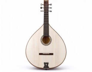 Naklejka premium Light Wood Mandolin with Teardrop Body and Silver Tuning Pegs