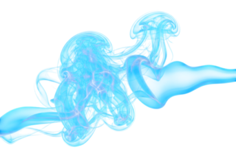 Light Blue Abstract Smoke Wave Effect Cut Out PNG.
