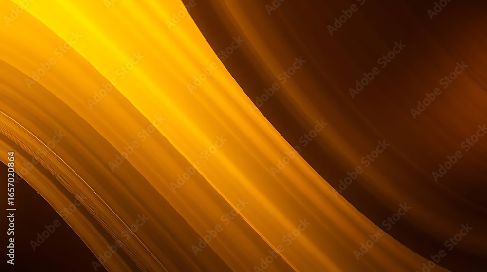 Aufkleber abstract golden wave background with smooth curves and gradients, creating a dynamic and vibrant des