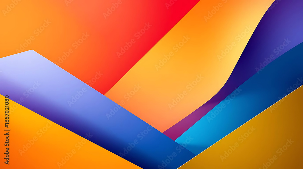 Aufkleber vibrant abstract background with colorful paper layers creating a modern and eyecatching design for 