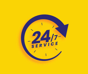 24 Hours support 24 7 service Vector