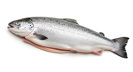 Naklejka premium Fresh Atlantic Salmon Fish Raw Seafood Healthy Food